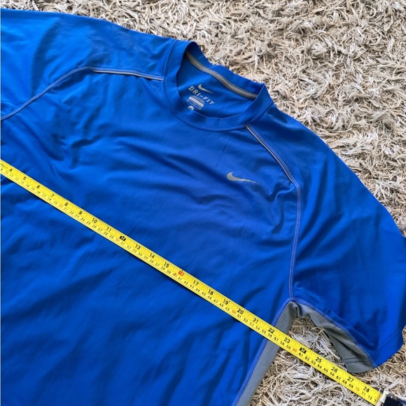 Nike Shirt Mens Extra Large Blue Gray Drifit Swoosh Outdoor Lightweight Athletic - Picture 3 of 4
